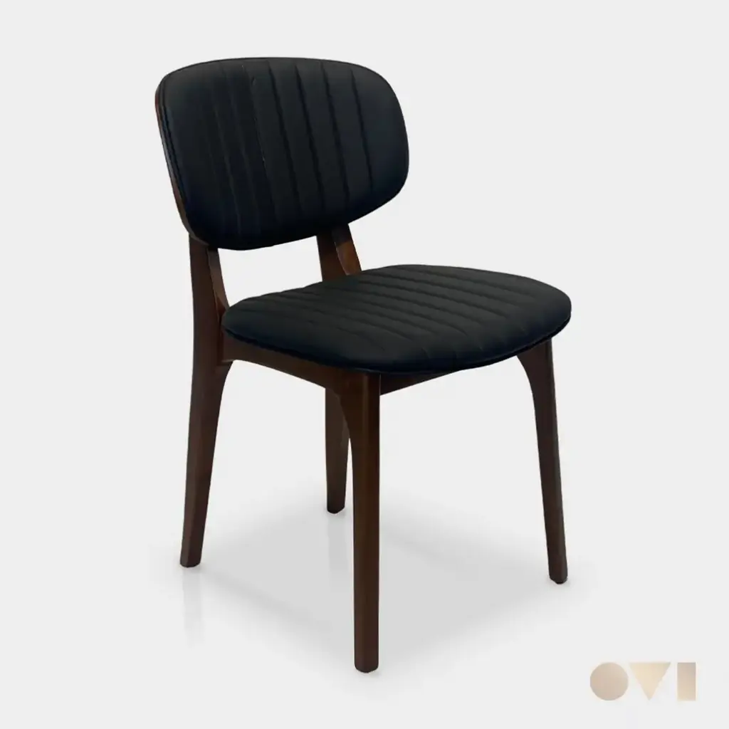 DORLAN1 | INDOOR STITCHED LEATHER WOODEN CHAIR