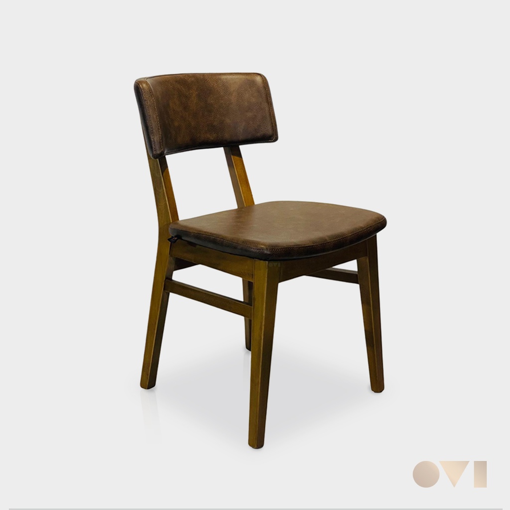 MARSEL | DINING LEATHER WOODEN CHAIR