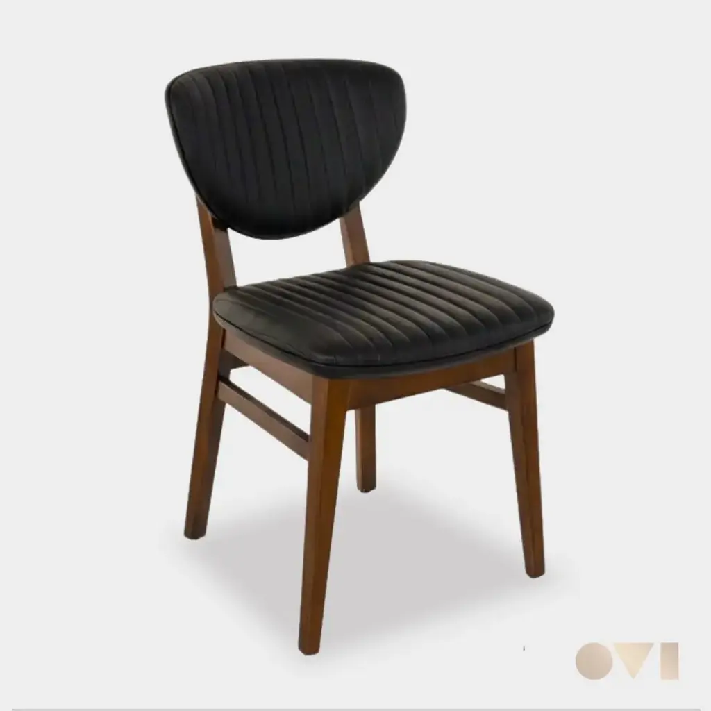 DAXI6 | INDOOR PLASTIC BACK  UPHOLSTERED WOODEN CHAIR
