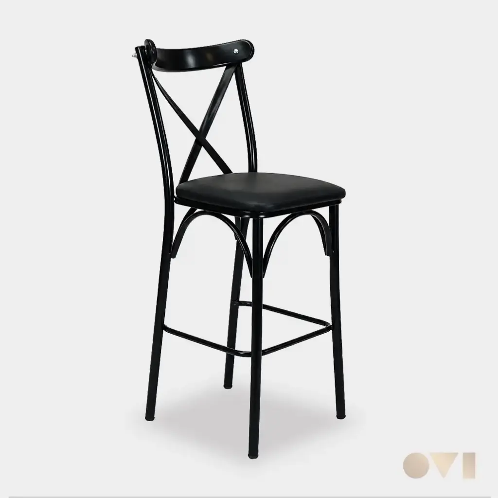 FREX5 | PLASTIC BACK METAL FRAME BAR CHAIR