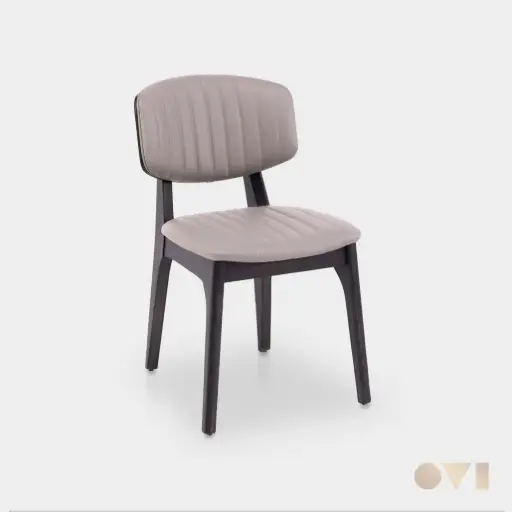 DORLAN | CAFE LEATHER WOODEN
 CHAIR