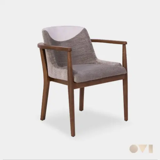 SORANO | CAFE FABRIC WOODEN
 ARMCHAIR