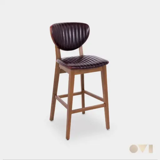 DAXI | RESTAURANT LEATHER WOODEN
 BAR STOOL