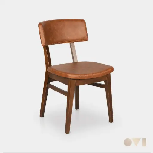 MARSEL | DINING LEATHER WOODEN CHAIR