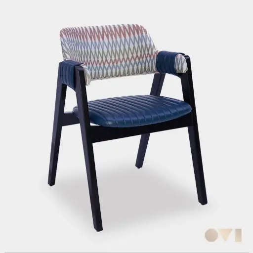 [BRV01] BRAVO | RESTAURANT MIXED MATERIAL WOODEN ARMCHAIR